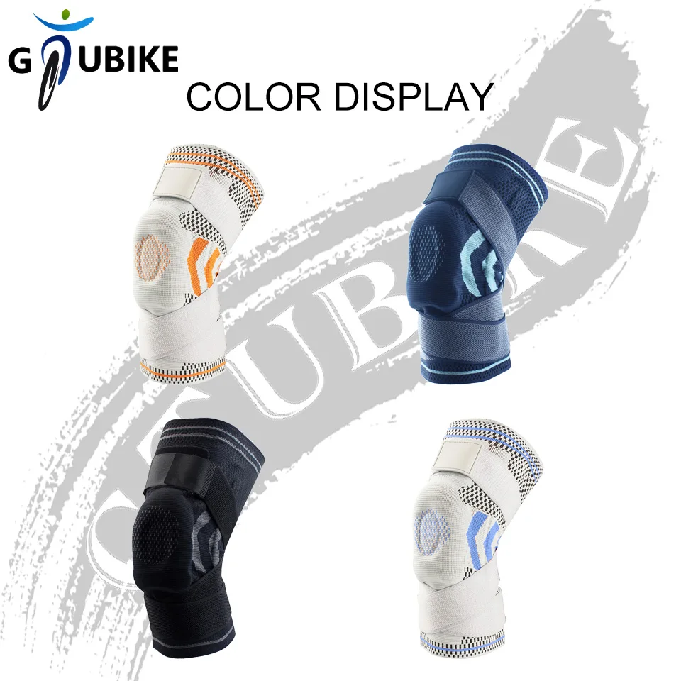 GTUBIKE 1 бр., професионален бандаж за подкрепа на коляното, компрессионный ръкав за коляното с гелевой подложка за патела, обезболяващо, защита на коляното за колоезденето Изображение 3