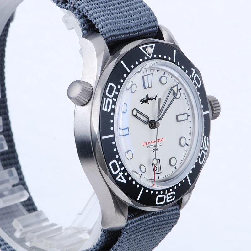 Heimdallr Titanium 007 Sea Светия Мъжки часовник за водолази 20ATM Водоустойчив NH35 автоматични механични часовници C3 с светящимся стъкло Изображение 4