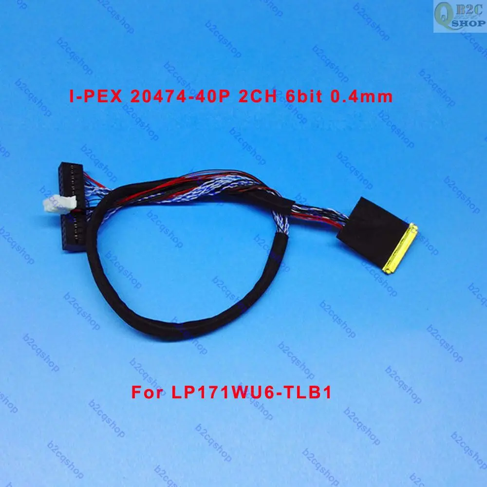 I-PEX 20474-40P 2CH 6bit стъпка 0.4 mm 40pin LCD дисплей LVDS кабела проводник за LP171WU6-TLB1 Изображение 0