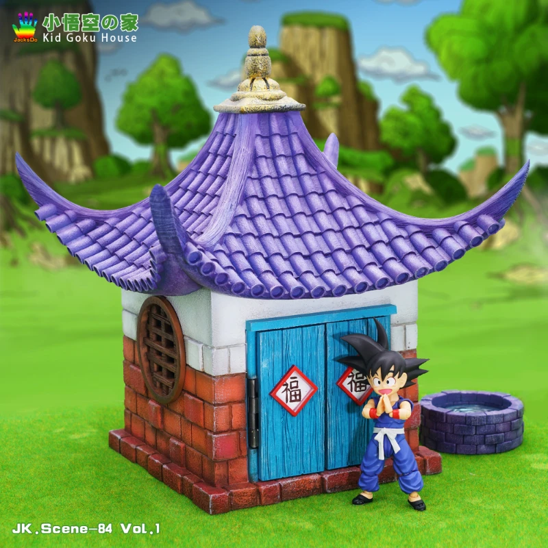 JacksDo Dragon Ball Building Vol.1 Детски Дом Goku Сцена Модел Gk Смола Аниме Фигурки, Играчки Колекция Хоби Кукла Изображение 1