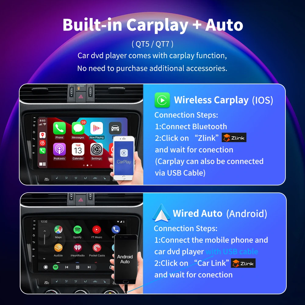 JUSTNAVI Android10.0 Автомагнитола за Toyota Prius XW30 2009-2015 Видео Мултимедиен Плейър Carplay Стерео Авторадио GPS Навигация Изображение 2