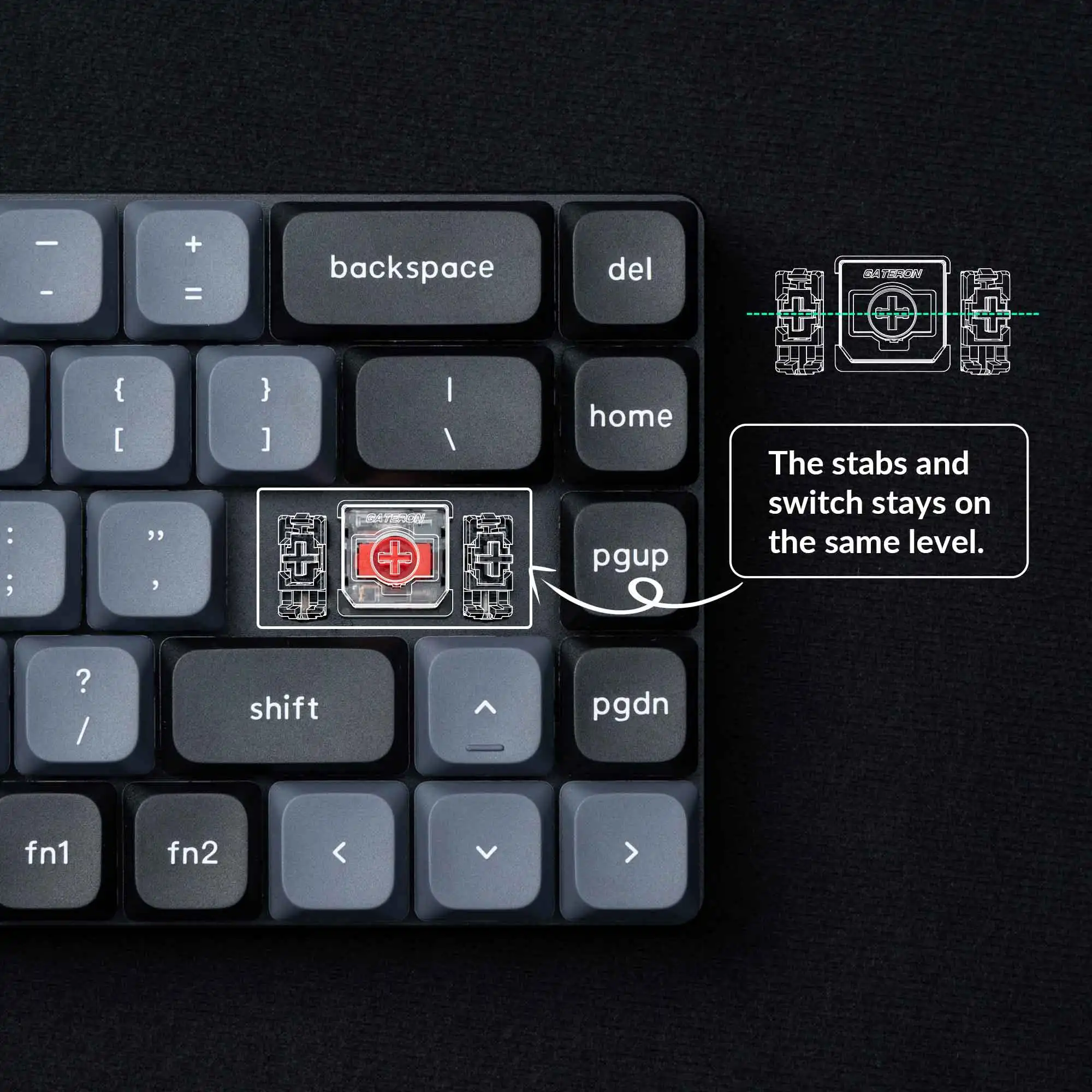 Keychron K7 Pro B Безжична Ръчна клавиатура на поръчка С Нисък Профил 65% Оформление QMK/ЧРЕЗ Програмируем ключ Gateron Изображение 2