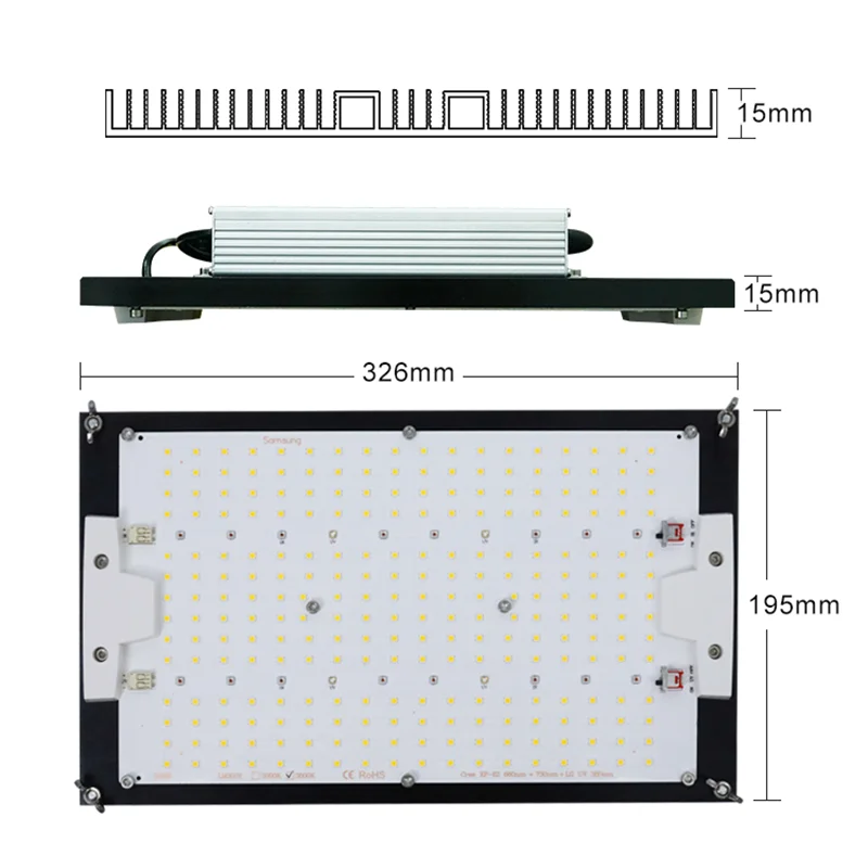 KingBrite 120W Cree LED UV IR Пълен Набор от LM301H + Cree XPE2 660nm IR-УЛТРАВИОЛЕТОВИ, UV-IR Управление Отделно Изображение 3