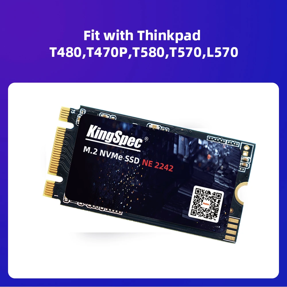 KingSpec Ssd M2 128 Gb, 256 Gb ssd m.2 NVMe PCIe 2242 m.2 pcie NVMe SSD M2 2242 512 gb Hdd Твърд Диск За лаптоп Thinkpad Изображение 4