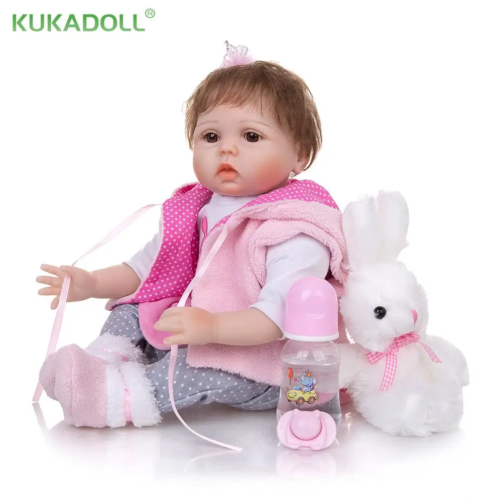 KUKADOLL Прекрасна 22 См 55 СМ Reborn Baby Dolls Тъкан на Тялото Reborn Bebe Бебето Кукла Играчки За Деца За Рожден Ден, Коледни Подаръци Изображение 0
