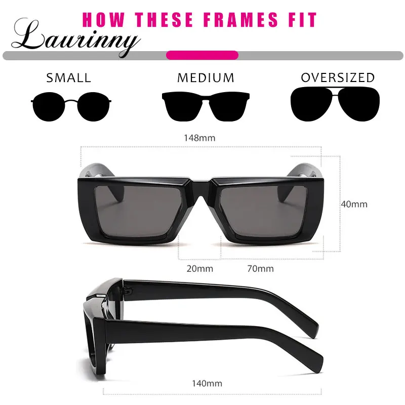 LAURINNY 2023, Модни Квадратни слънчеви очила, Дамски ретро Маркови дизайнерски дамски Слънчеви очила, Дамски Реколта Градиентные Очила с UV400 Изображение 3