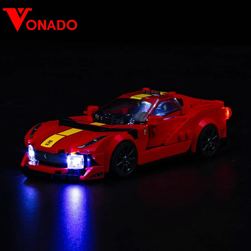 Led лампа Vonado за 76914 Ferrari 812 Competizione, играчки за осветление САМ (не включва модел) Изображение 0