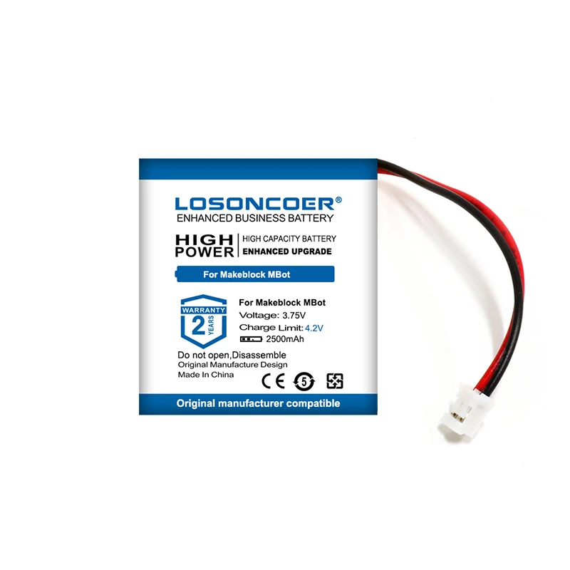 LOSONCOER 2500 ма за батерията Makeblock mBot Изображение 1