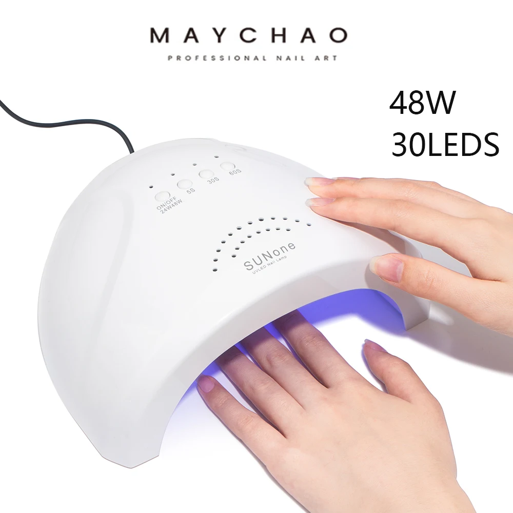 MAYCHAO 48 W Сешоар за нокти UV Led Лампа за Втвърдяване на Всички Видове UV-Гел-Лак С 4-Стъпка Таймер, Автоматичен Сензор, Инструмент за Маникюр/Педикюр Изображение 0