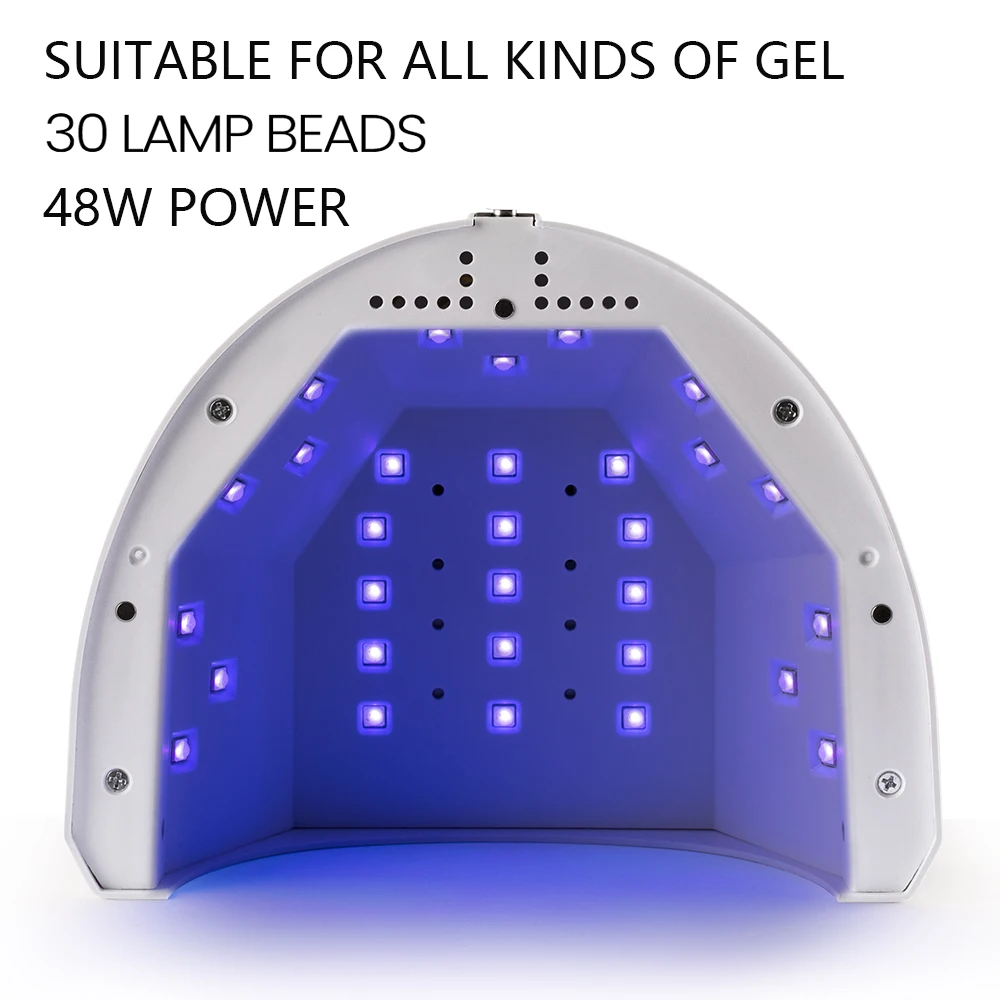 MAYCHAO 48 W Сешоар за нокти UV Led Лампа за Втвърдяване на Всички Видове UV-Гел-Лак С 4-Стъпка Таймер, Автоматичен Сензор, Инструмент за Маникюр/Педикюр Изображение 1