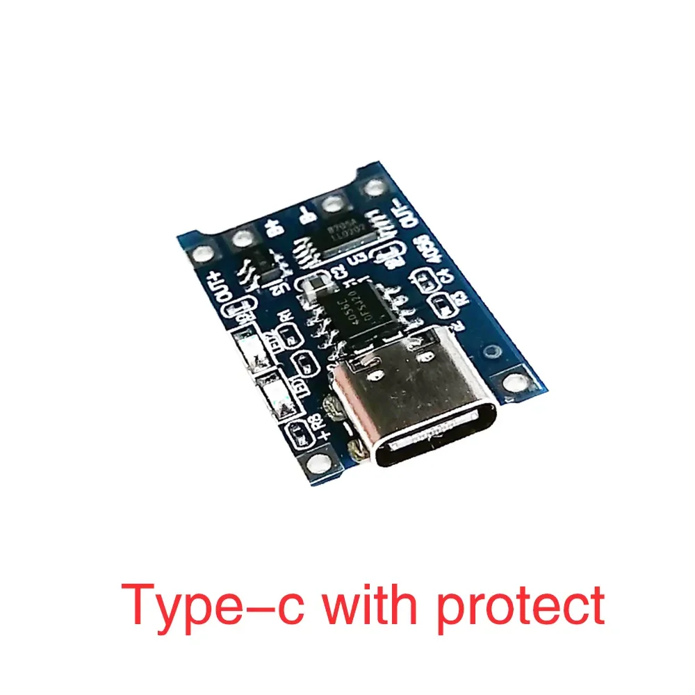 Micro Type-c USB 5V 1A 18650 TP4056 Модул Зарядно устройство за литиево-йонна батерия, карта за зареждане със защита, двойна функция 1A Li-ion Изображение 3