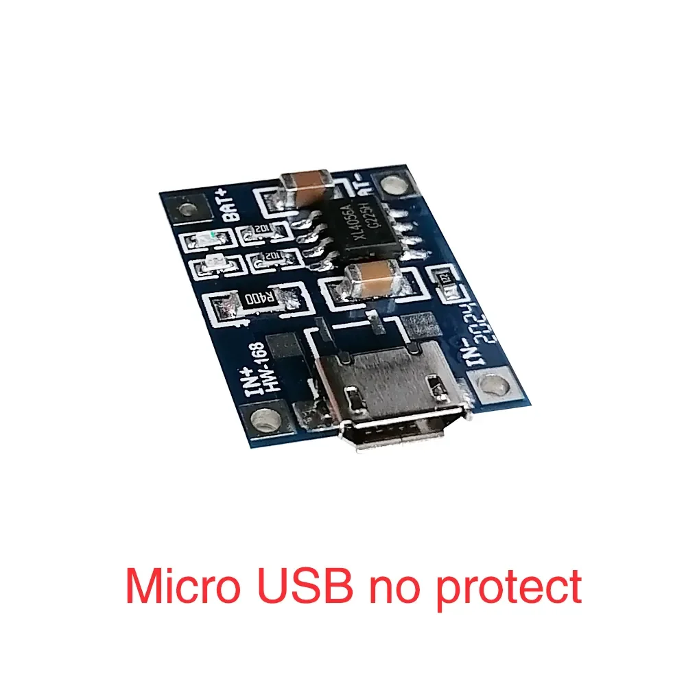 Micro Type-c USB 5V 1A 18650 TP4056 Модул Зарядно устройство за литиево-йонна батерия, карта за зареждане със защита, двойна функция 1A Li-ion Изображение 4