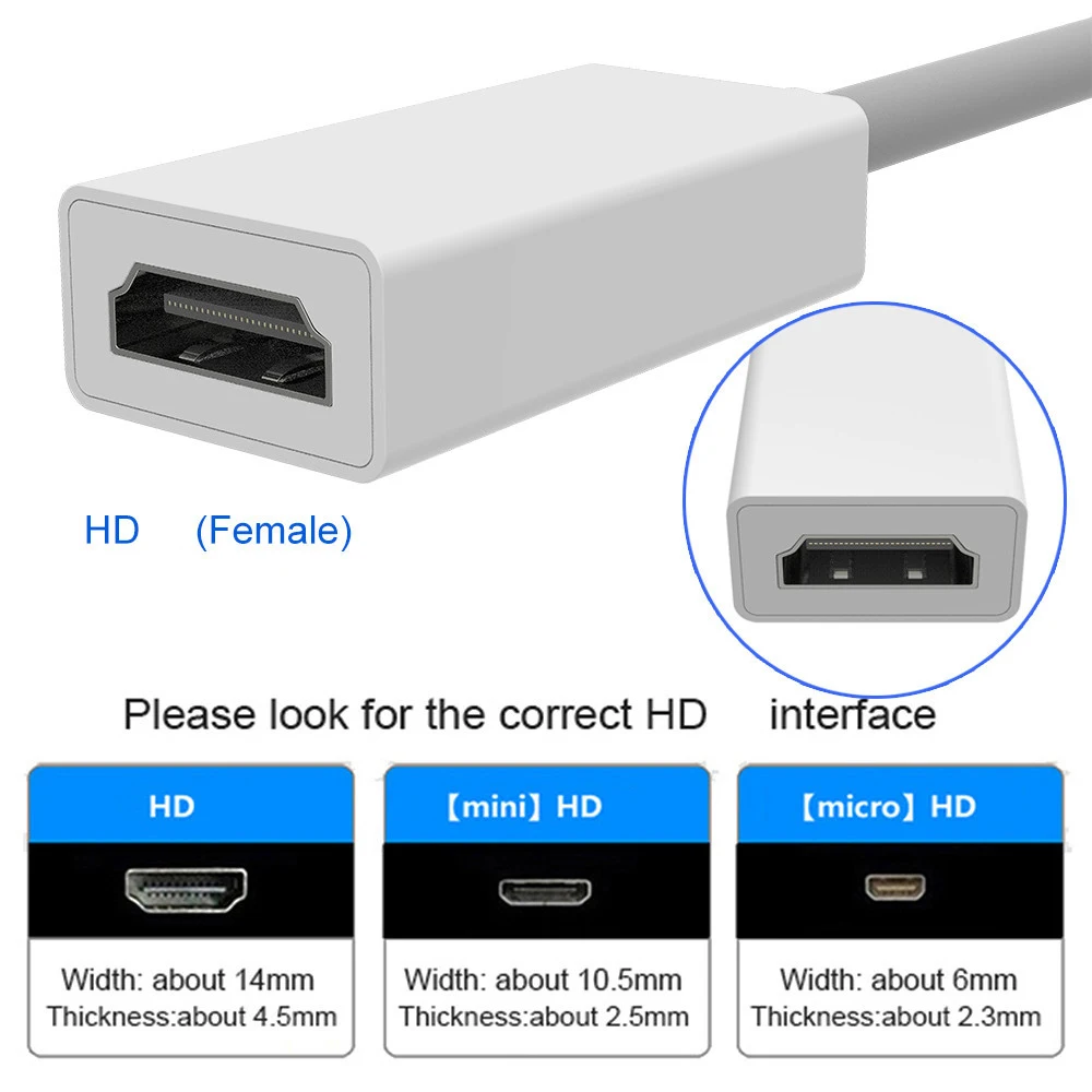 Mini DP-HDMI-съвместим кабел-конвертор Адаптер 1080p HD мъж към Жена DisplayPort DP Кабел-адаптер за телевизия за PC Изображение 2