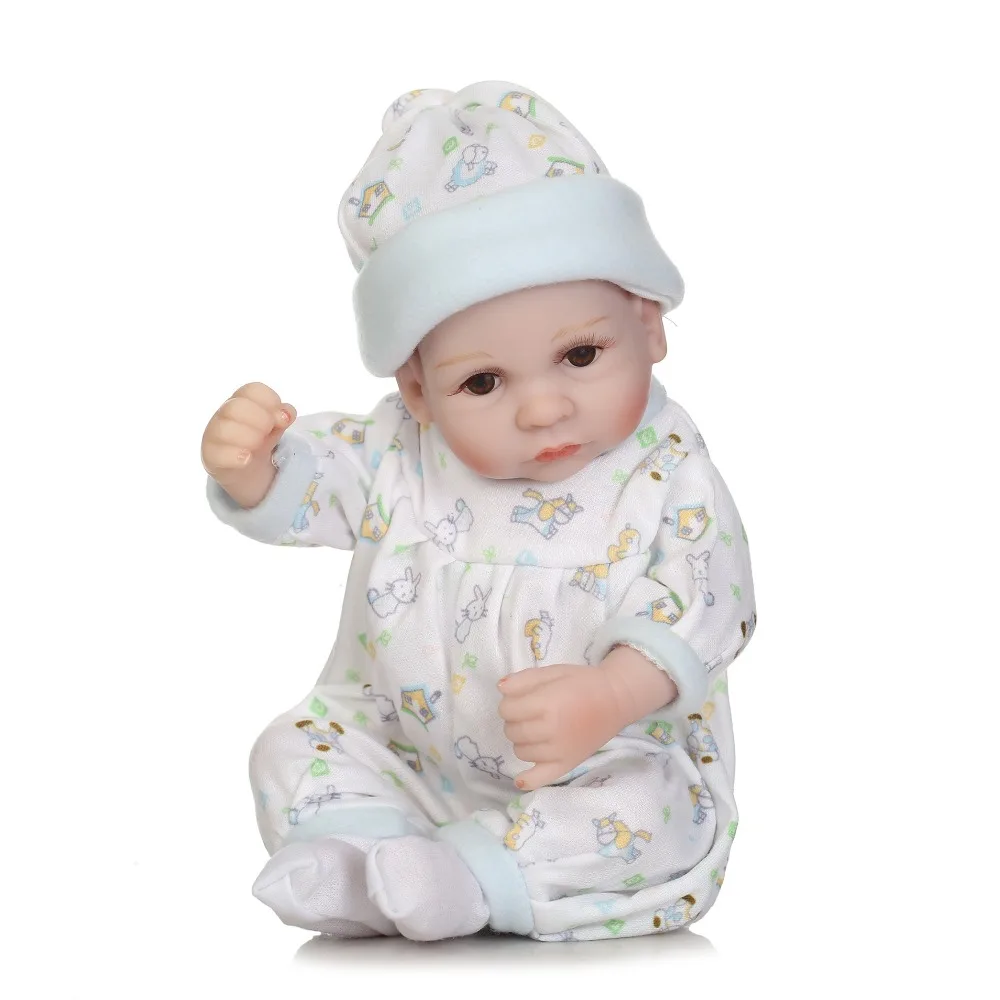 NPK 25 см Напълно Силиконови Кукли Reborn Baby Живи Реалистични Истински Кукли Мини Реалистични Bebes Reborn Бебета, Играчки За Момичета, Подарък За Рожден Ден Изображение 2