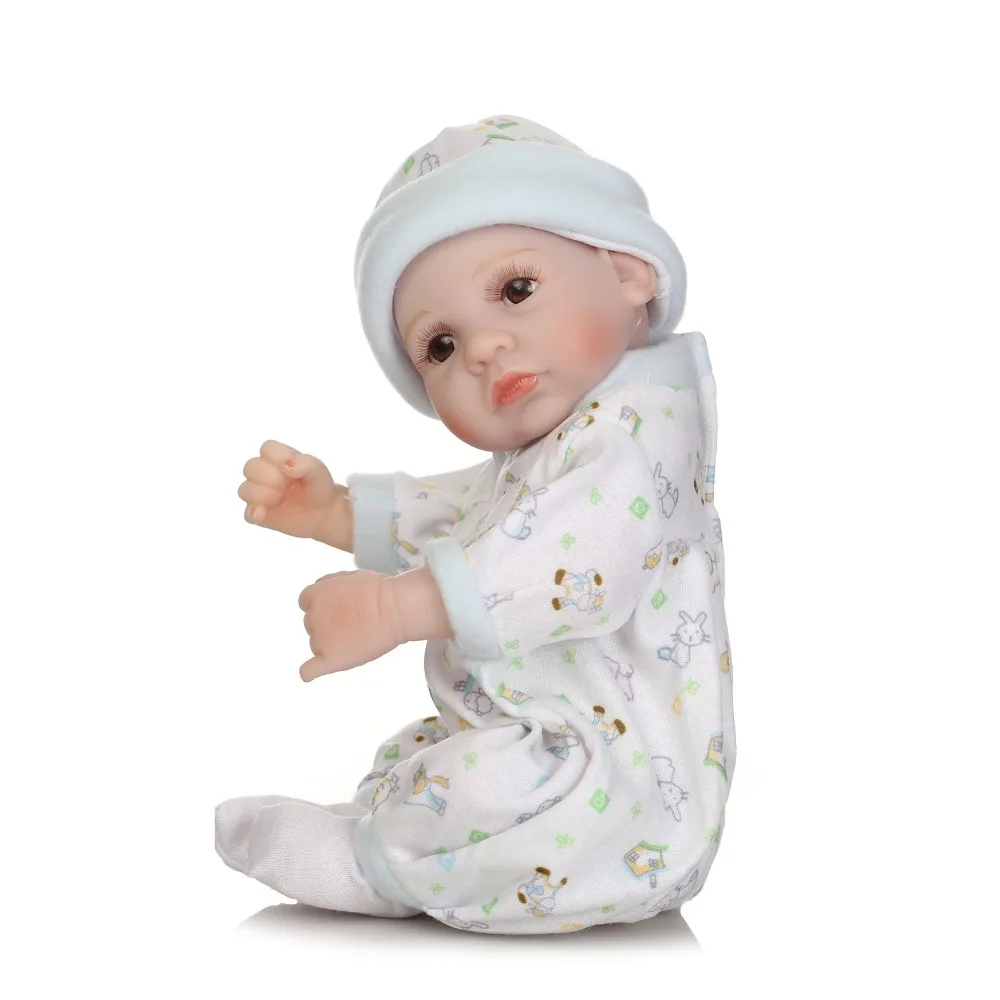 NPK 25 см Напълно Силиконови Кукли Reborn Baby Живи Реалистични Истински Кукли Мини Реалистични Bebes Reborn Бебета, Играчки За Момичета, Подарък За Рожден Ден Изображение 4