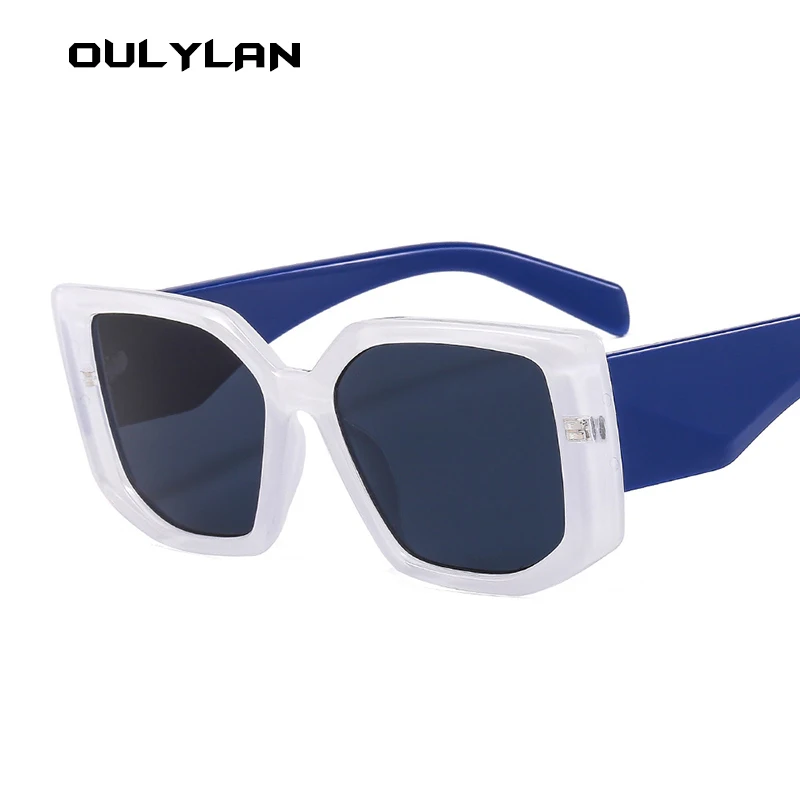 OULYLAN, vintage слънчеви очила, мъжки класически маркови дизайнерски жълти слънчеви очила за жени, очила за пътуване, нюанси UV400 Изображение 0
