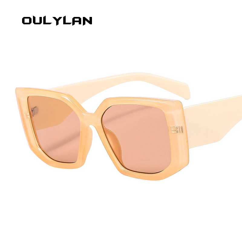OULYLAN, vintage слънчеви очила, мъжки класически маркови дизайнерски жълти слънчеви очила за жени, очила за пътуване, нюанси UV400 Изображение 5