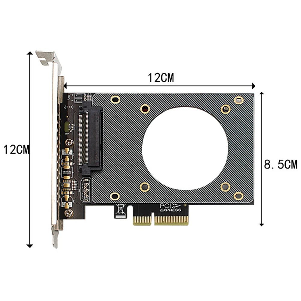 PH46 U. 2 СФФ-8639 КЪМ Адаптер разширителни Карти PCI-E X4 Подкрепа на Силна Топлина U. 2 NVME SSD Странично Карта за PCIE X4 X8 X16 Изображение 5