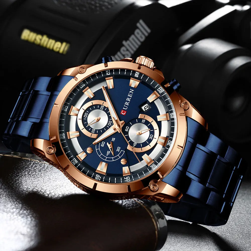 Relogio Masculino / мъжки часовници лукс, висок клас марка, бизнес часовници, мъжки модни ежедневни часовник, кварцов часовник от неръждаема стомана, мъжки подарък Изображение 0