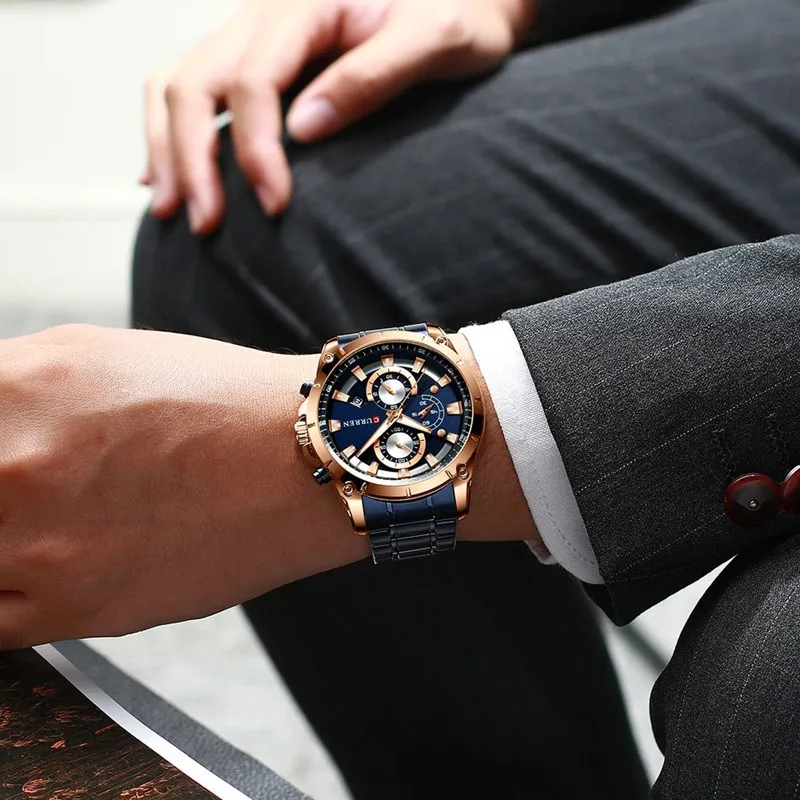 Relogio Masculino / мъжки часовници лукс, висок клас марка, бизнес часовници, мъжки модни ежедневни часовник, кварцов часовник от неръждаема стомана, мъжки подарък Изображение 1