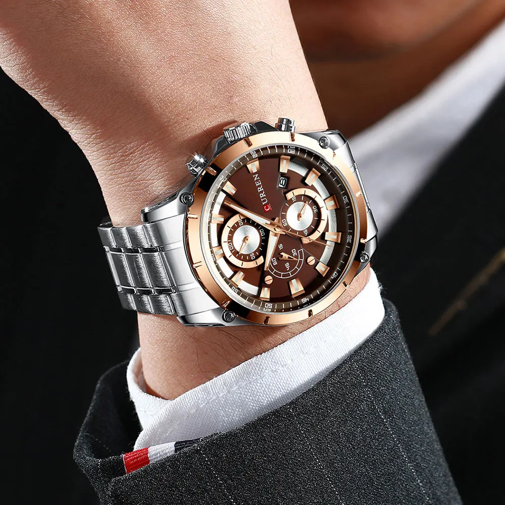 Relogio Masculino / мъжки часовници лукс, висок клас марка, бизнес часовници, мъжки модни ежедневни часовник, кварцов часовник от неръждаема стомана, мъжки подарък Изображение 2