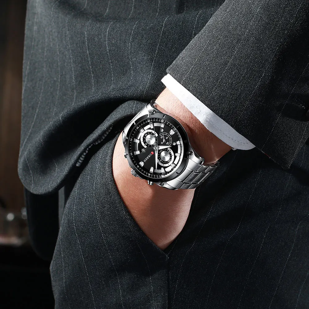 Relogio Masculino / мъжки часовници лукс, висок клас марка, бизнес часовници, мъжки модни ежедневни часовник, кварцов часовник от неръждаема стомана, мъжки подарък Изображение 3