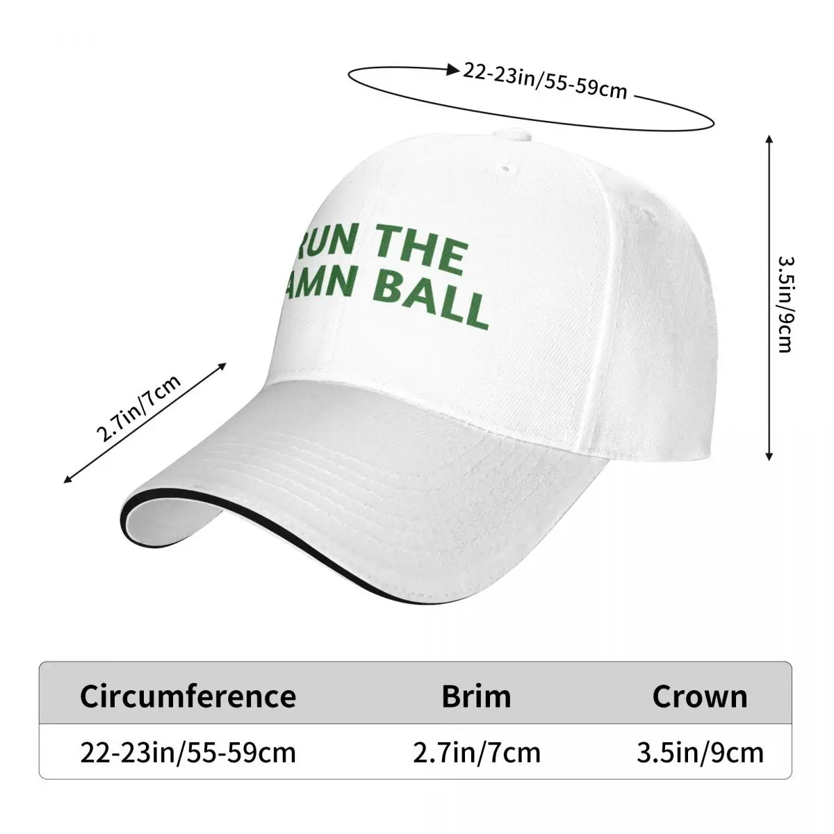 Run the damn топка / Зелен / Зелена шапка run the damn топка Бейзболна Шапка Аниме Шапка Шапка за голф Мъжки летни шапки, Шапка, Дамски Мъжки Изображение 5
