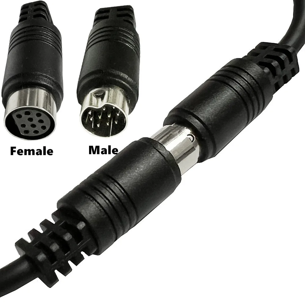 S-video 10-пинов конектор за свързване на мъжете и жените към компонент линия s terminal mini DIN 10 pinhole video line Изображение 2