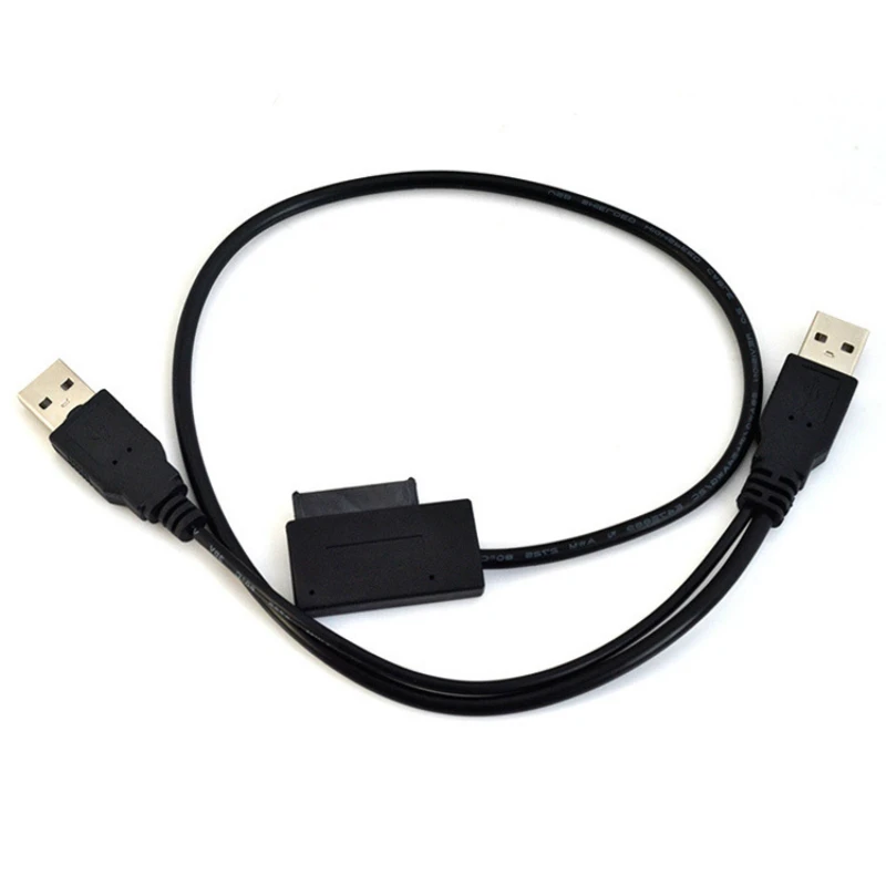 SATA USB 2.0 До 6 + 7Pin Кабел Конвертор Адаптер за Външно Оптично Устройство За Лаптоп CD DVD, PC Line Transfer Оптично устройство Лаптоп Lin Изображение 1