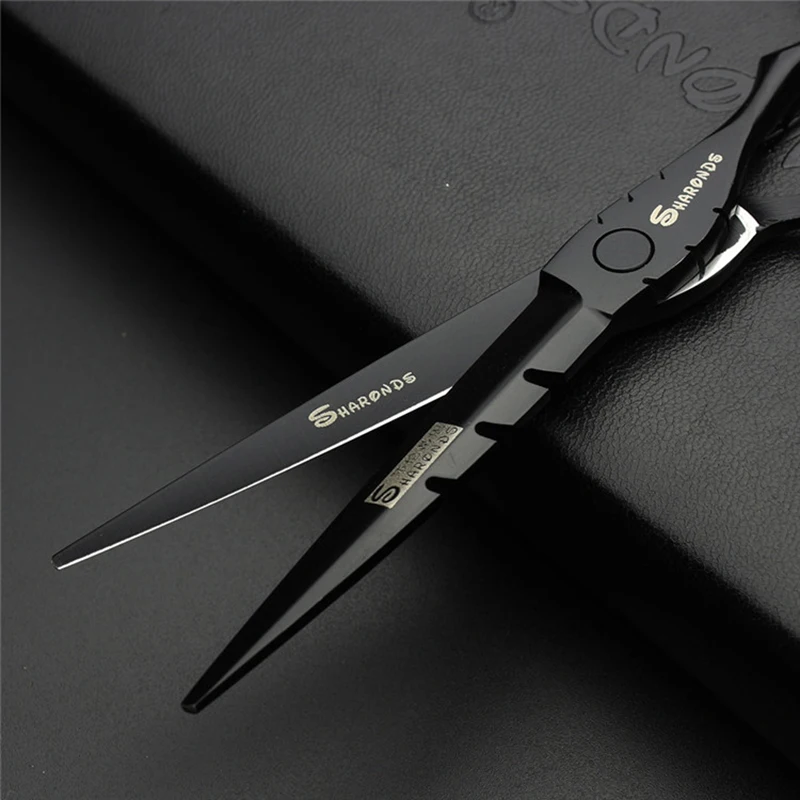 Sharonds Япония Внос от Неръждаема Стомана 440c 6-инчов професионални фризьорски ножици-Салон фризьорски Ножици за рязане на Изображение 4
