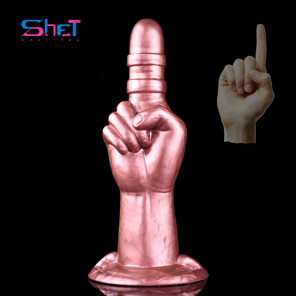 SHET Дева Color Дебела анален накрайник за пръстите, течен силиконов пенис, масаж на простатата, на клитора, Juguetes Sexuales за лесбийки, гейове. Изображение 0
