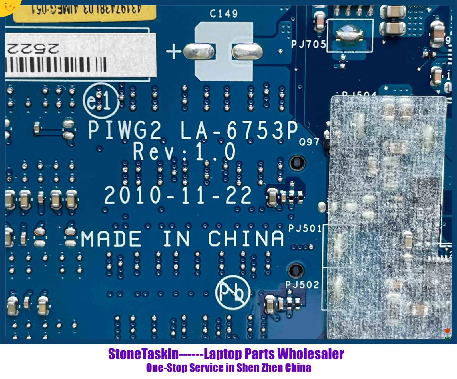 StoneTaskin Благородна PIWG2 LA-6753P ЗА Lenovo Ideapad G570 дънна Платка на лаптоп HM65 PGA989 DDR3 HD6370 1 GB 100% Напълно тестван Изображение 1