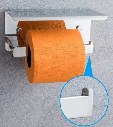 SUS 304 Държач за тоалетна хартия от Неръждаема Стомана, черен цвят, държач за тоалетна хартия в банята, стойка за ролка хартия кърпи, квадратни аксесоари за баня Изображение 4
