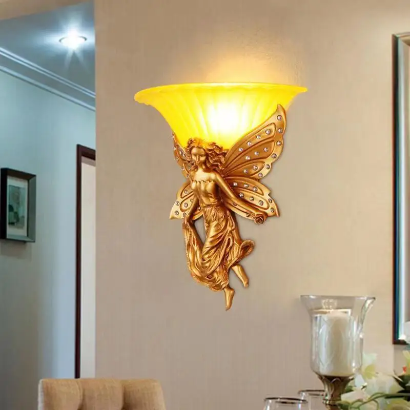TEMAR Модерен Стенен Лампа LED Angel Creative Devise От Смола, Аплици, осветителни Тела За Дома, Хол, Спалня, Коридор, Лампа Изображение 1