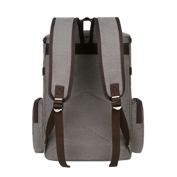 Tilorraine мъжки платно раница с голям капацитет, износостойкая чанта за компютър в ретро стил мъжка чанта през рамо голям размер Изображение 2