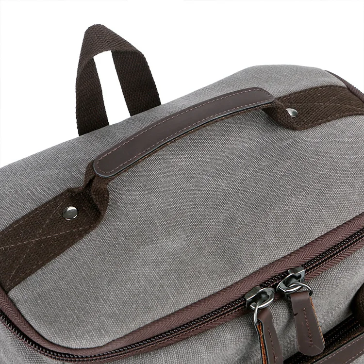 Tilorraine мъжки платно раница с голям капацитет, износостойкая чанта за компютър в ретро стил мъжка чанта през рамо голям размер Изображение 3