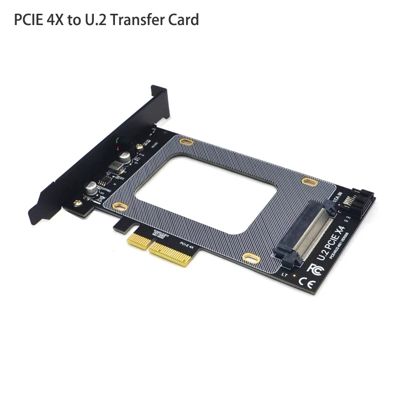 U. 2 ДО PCIE X4 Странично Card SATA Кабел за предаване на данни U. 2 до PCI Express Са 3.0 Карта Подкрепа на Сащ за 2 SSD 2,5 