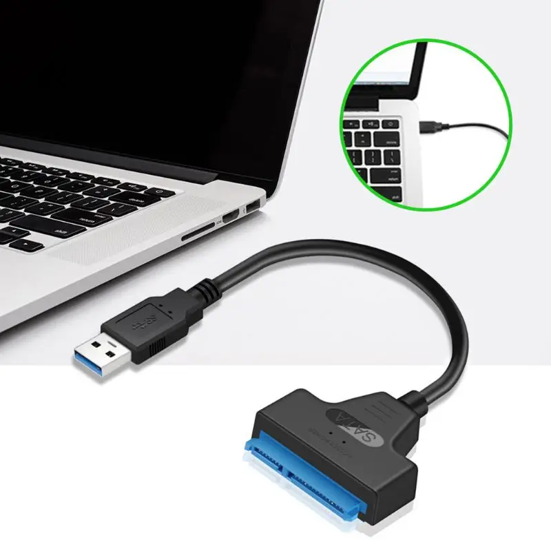 USB 3.0/2,0/Type C до 2,5-инчов SATA адаптер за твърд диск, кабел-конвертор за 2,5 
