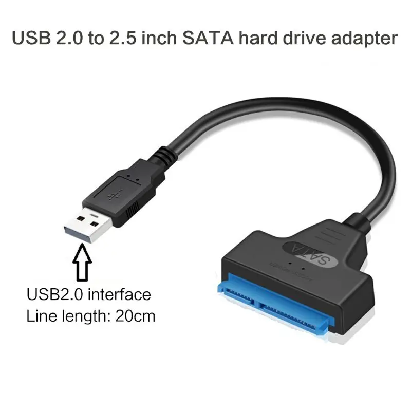 USB 3.0/2,0/Type C до 2,5-инчов SATA адаптер за твърд диск, кабел-конвертор за 2,5 