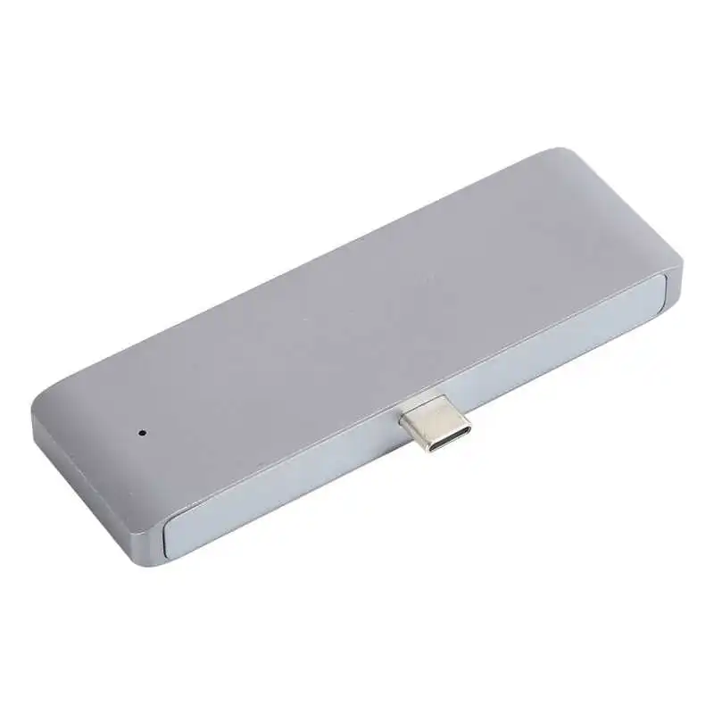 USB C Хъб 4 в 1 алуминиева сплав C USB към USB USB3.0 HDTV AUX вход 3.5 мм USB C Сплитер за OS X Pro Tablet Изображение 1