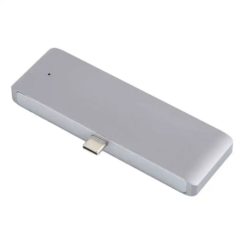 USB C Хъб 4 в 1 алуминиева сплав C USB към USB USB3.0 HDTV AUX вход 3.5 мм USB C Сплитер за OS X Pro Tablet Изображение 5