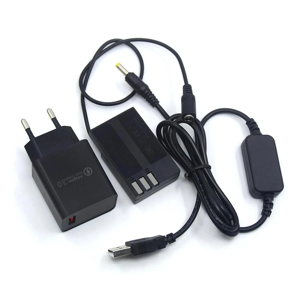 USB кабел, Подходящ за захранване + QC3.0 USB Зарядно устройство + D-LI109 Фиктивен батерия D-DC128 DC Конектор За Pentax K-70 K-50 K 30 K-R, K-2 K-S1, K-S2 Изображение 0