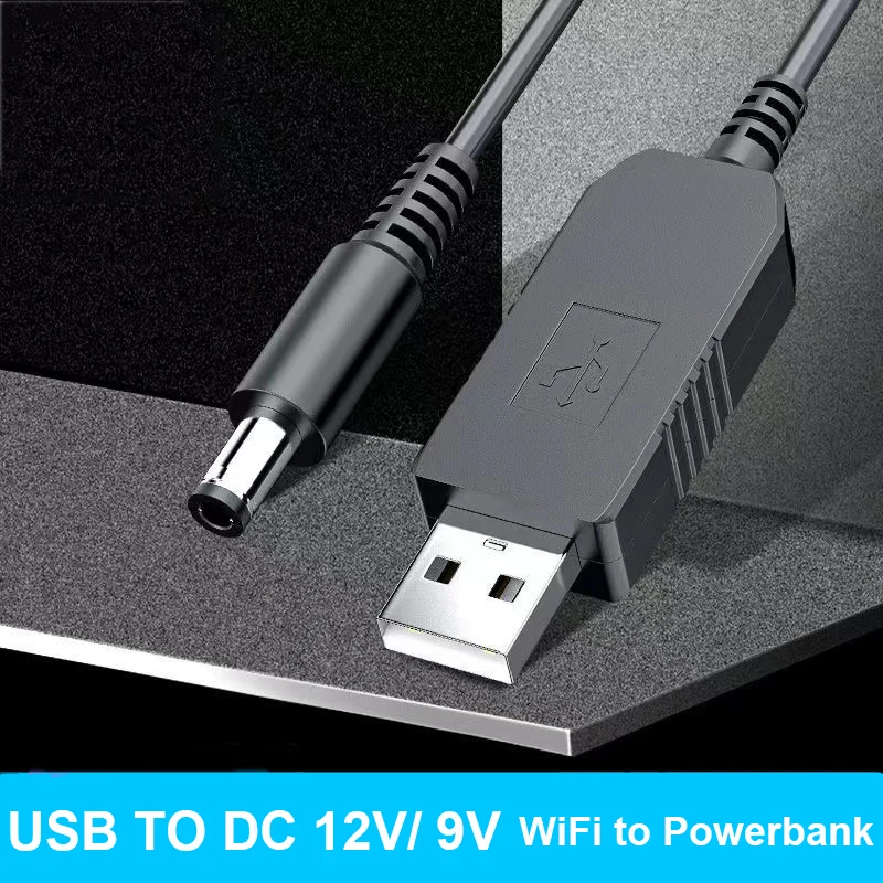 USB Линия на увеличаване на капацитета от dc 5 до dc 9 В 12 В Голяма модул Конвертор USB Кабел-адаптер 2,1x5,5mm Включете USB кабел в повишаващ преобразувател Изображение 2