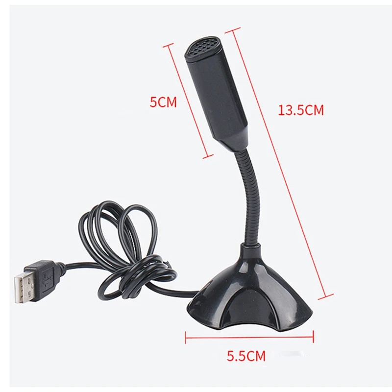 USB микрофон за лаптоп, гласова микрофон, Высокочувствительная мини-студийная микрофон стойка с притежателя на игралната конференция За PC Изображение 5