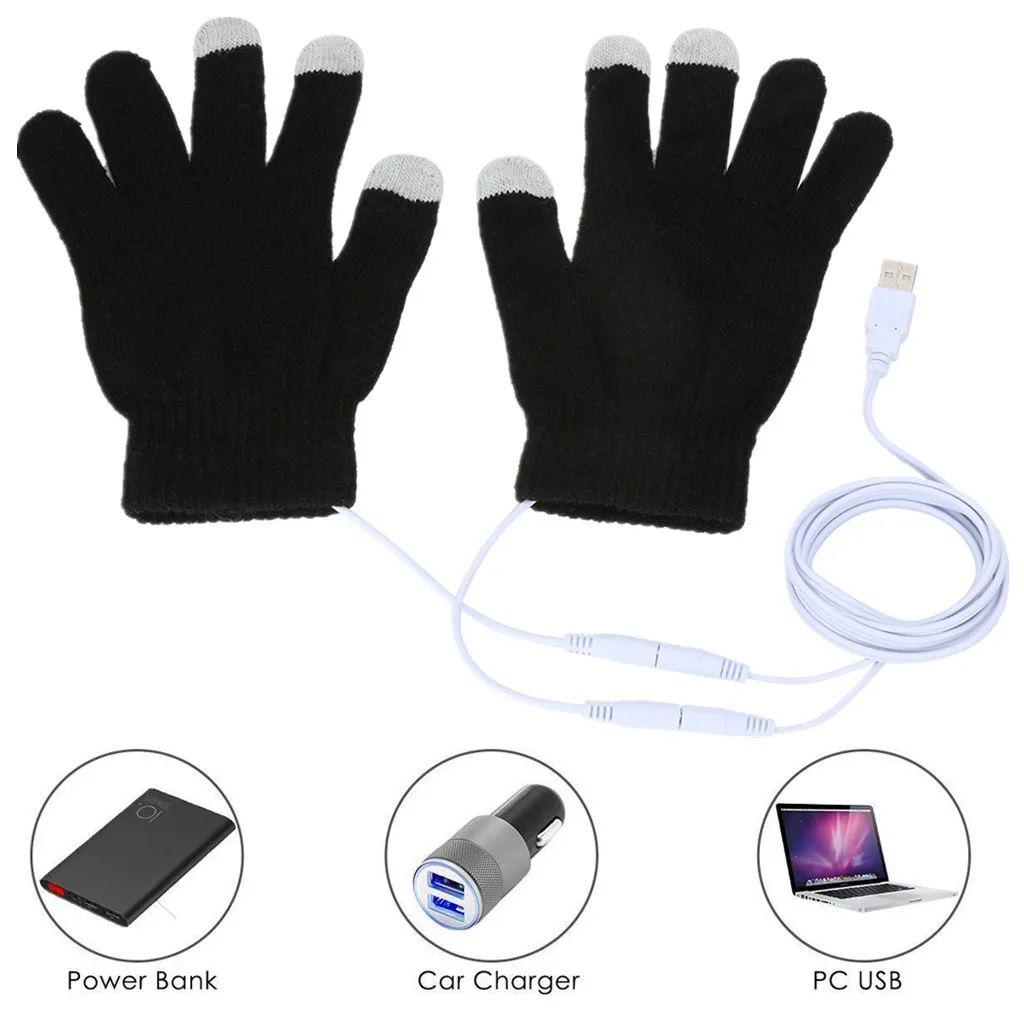 USB Топли Ръкавици С нагревател За Ръце, Електрически Ръкавици С Постоянна Температура, Преносими Меки Зимни Ръкавици С Топъл, Възли Ръкавици За Пълни Отпечатъци Изображение 0