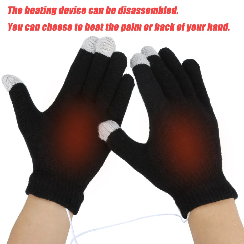 USB Топли Ръкавици С нагревател За Ръце, Електрически Ръкавици С Постоянна Температура, Преносими Меки Зимни Ръкавици С Топъл, Възли Ръкавици За Пълни Отпечатъци Изображение 1