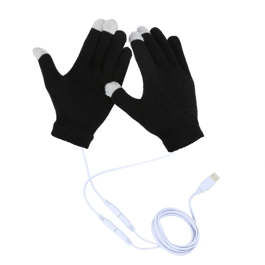 USB Топли Ръкавици С нагревател За Ръце, Електрически Ръкавици С Постоянна Температура, Преносими Меки Зимни Ръкавици С Топъл, Възли Ръкавици За Пълни Отпечатъци Изображение 3
