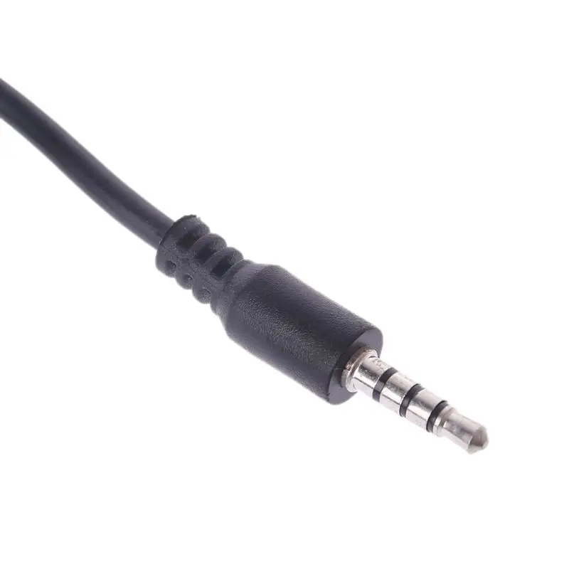 USB Щепсел с 3.5 мм Стерео Аудио Гнездо за Слушалки Штекерный Кабел За MP3 MP4 Горещ Черен Изображение 1