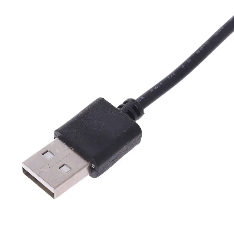 USB Щепсел с 3.5 мм Стерео Аудио Гнездо за Слушалки Штекерный Кабел За MP3 MP4 Горещ Черен Изображение 3