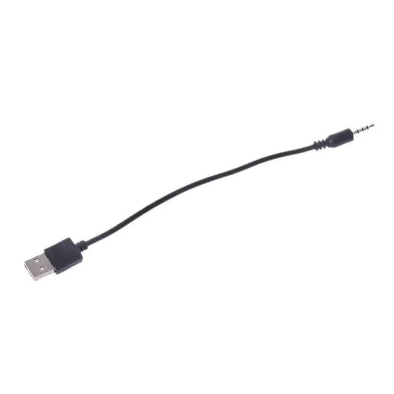 USB Щепсел с 3.5 мм Стерео Аудио Гнездо за Слушалки Штекерный Кабел За MP3 MP4 Горещ Черен Изображение 4